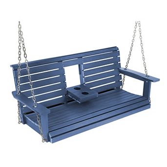 5-Feet Extra Large HIPS 3-Seat Porch Swing with Foldable Cup Holders