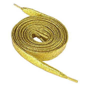 1 Pair Glitter Shiny Metallic Flat Replacement Shoelace for Sneakers