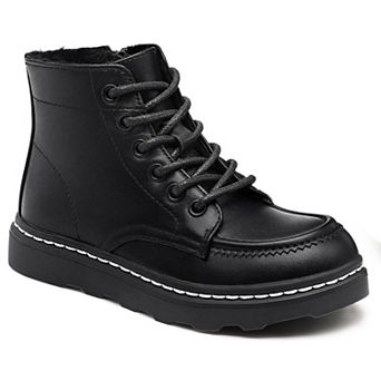 HOMEHOT boys Warm Boots Winter Work Ankle Boots Side Zipper for Little/Big Kid