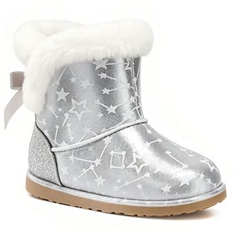 HOMEHOT Little Girls Warm Boots Comfortable Winter Snow Boots
