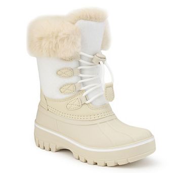 HOMEHOT Girls Boys Winter Snow Boots with Faux Fur Lining