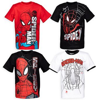 Marvel Spider-Man 4-Pack Short Sleeve Tees