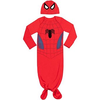 Marvel Spider-Man 2 pc Sleepwear Gown and Hat Set