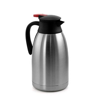 MegaChef Pro 2 Liter Stainless Steel Thermal Beverage Carafe for Coffee and Tea