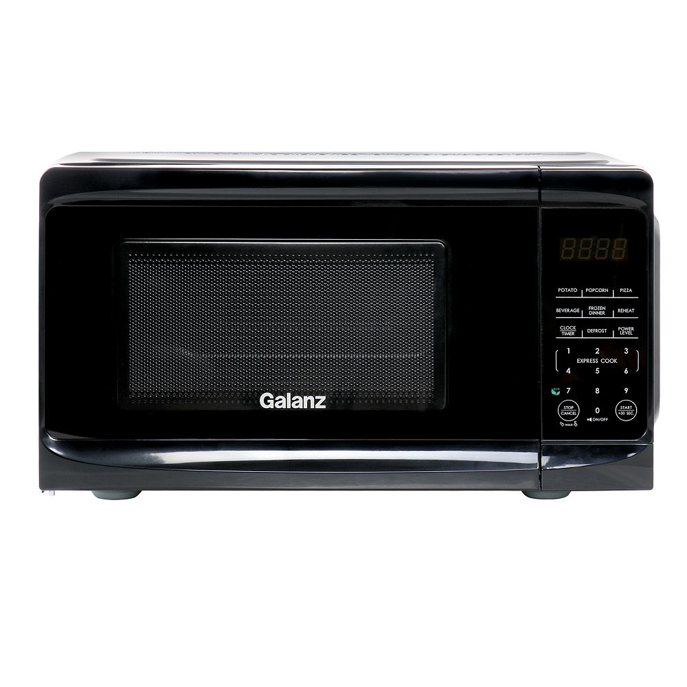 Galanz 0.7 cu ft 700W Countertop Microwave Oven in Black with One