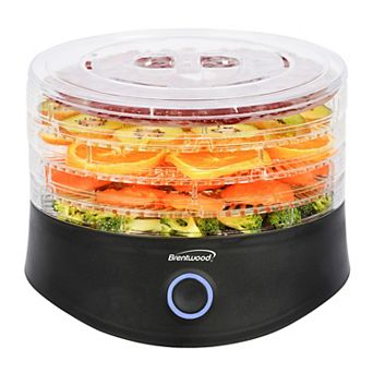 Brentwood 5 Tray Food Dehydrator in Black with Auto Shut Off