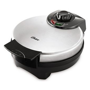 Oster Stainless Steel Belgian Waffle Maker with Adjustable Temperature Control