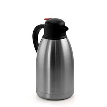MegaChef Pro 2 Liter Stainless Steel Thermal Beverage Carafe for Coffee and Tea
