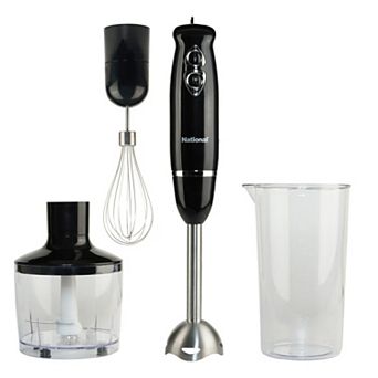 National 500 watt Multi-Purpose 4-in-1 Two Speed Hand Blender in Black