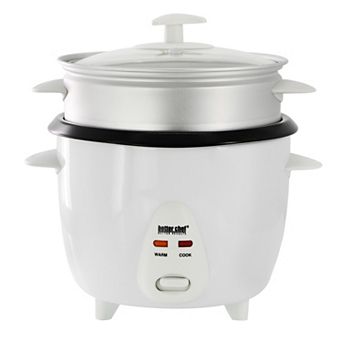 Better Chef 5 cup Ceramic Bowl Rice Cooker with Steamer Attachment