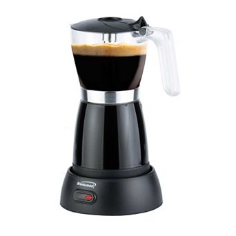Brentwood 6 Serving Cordless Electric Moka Pot Espresso Machine