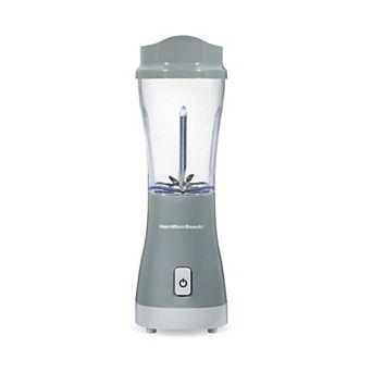 Hamilton Beach 14 Ounce One Touch Personal Blender With Travel Lid in Grey