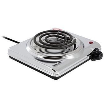 Better Chef 1000 watt Single Element Electric Countertop Range in Silver