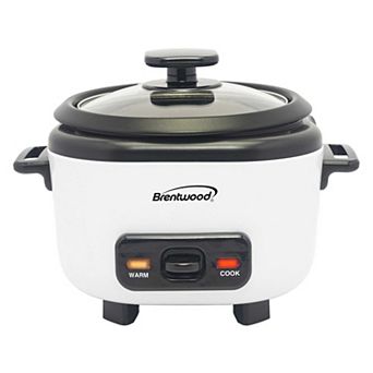 Brentwood 6 cup Cooked Rice Cooker in White