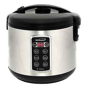 Brentwood 16 cup 6 Function Smart Multi-Cooker Rice Cooker in Stainless Steel