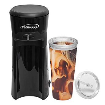 Brentwood Single Serve Iced Coffee Tea Maker with 20 Ounce Insulated Tumbler