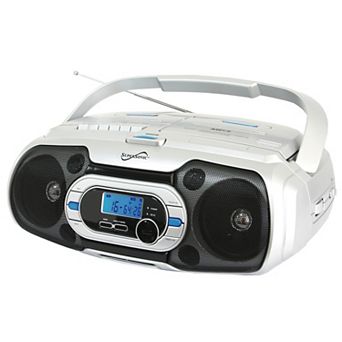 Supersonic Bluetooth Compatible Portable Audio System in Silver