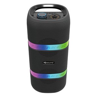 IQ Sound 2x4 Inch TWS Bluetooth Portable LED Light Speaker in Black