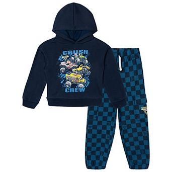 Monster Jam Fleece 2 pc Hoodie and Pants Set