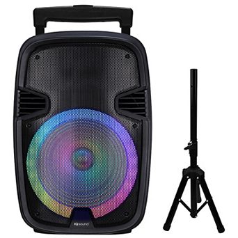 IQ Sound 15 Inch Portable Bluetooth Speaker with Tripod Stand