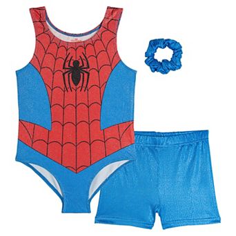 Marvel Spider-Man Gymnastics Leotard and Bike Shorts Set