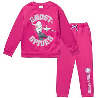 Marvel Spider-Verse Spider-Gwen Sweatshirt and Fleece Pants Set