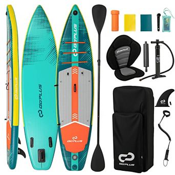 Costway 11' Inflatable Stand Up Paddle Board for Adults with Kayak Seat Leash Hand Pump