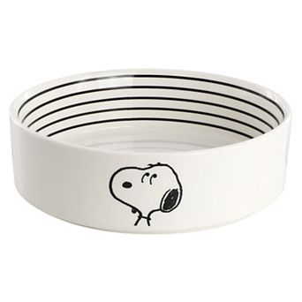 Snoopy Suppertime Favorites 6.5 in Stoneware Pet Bowl