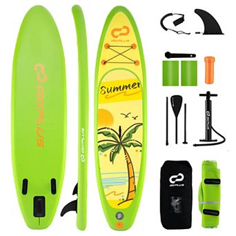 Costway 11' Inflatable SUP Board, Portable Paddle Board with 5D rings Stand Up Paddle Board