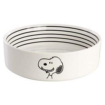 Snoopy Suppertime Favorites 6.5 in Stoneware Pet Food Bowl