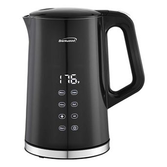 Brentwood 1.7L 1100W BPA Free 360 Cordless Cool Touch Digital Electric Kettle