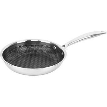 Brentwood 8 inch 3-Ply Hybrid Non-Stick Stainless Steel Frying Pan