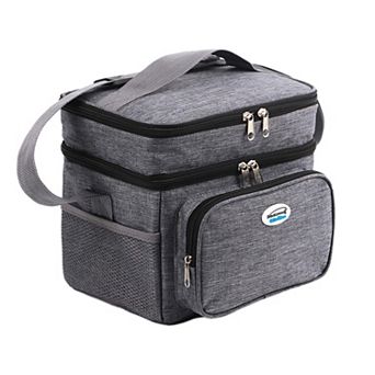 Brentwood Kool Zone 6 Can Insulated Cooler Bag in Grey with Hard Liner