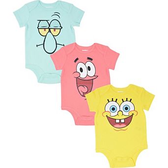 Nickelodeon SpongeBob SquarePants 3-Pack Short Sleeve Bodysuits