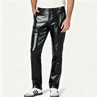 Men's Party Zipper Casual Pants Slim Fit Trousers