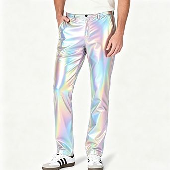 Men's Party Zipper Casual Pants Slim Fit Trousers