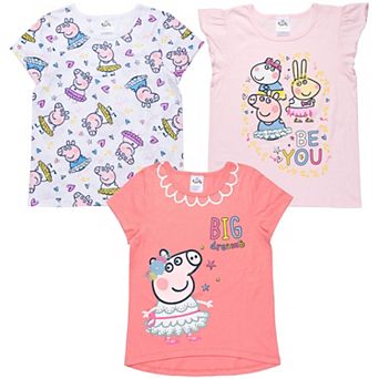 Peppa Pig 3-Pack Short Sleeve T-Shirts