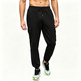 Men's Cargo Workwear Jogger Pants Cuffed Athletic Sports Sweatpants