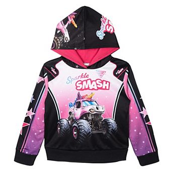 Monster Jam Sparkle Smash Sublimated Fleece Hooded Sweatshirt