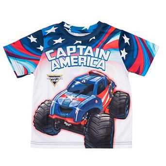 Monster Jam Marvel's Monster Trucks Athletic Short Sleeve T-Shirt