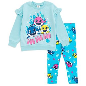 Pinkfong Baby Shark 2 pc Fleece Sweatshirt and Leggings Set