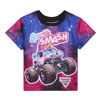 Monster Jam Sparkle Smash Athletic Short Sleeve T-Shirt