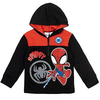 Marvel Spidey and His Amazing Friends Fleece Quarter-Zip Hooded Sweatshirt