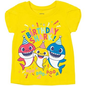 Pinkfong Baby Shark Birthday Glitter T-Shirt