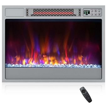 Costway 23-inch Infrared Quartz Electric Fireplace Insert with Remote Control