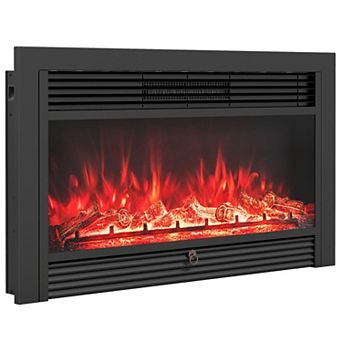 Costway 36" Electric Fireplace Insert 1500W Recessed Fireplace Heaterwith Remote Control