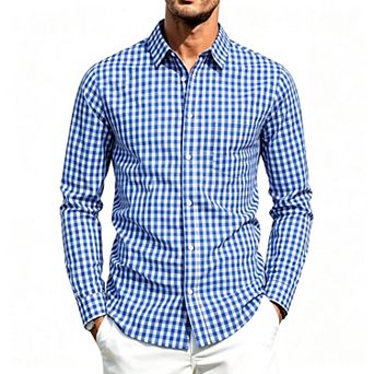 Men's Oktoberfest Plaid Shirt Slim Fit Long Sleeve Button Down Bavarian