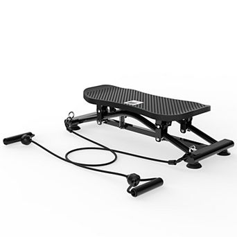 Sliding Ski Simulator with Resistance Bands Indoor Skiing Machine for Home Gym, Full-Body Cardio