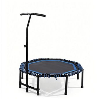 48 inch Foldable Fitness Trampoline With Adjustable Handlebar for Adults