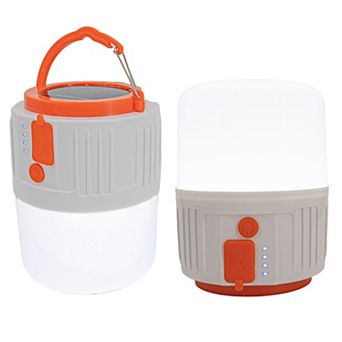 2-Pack Solar LED Camping Lanterns - 24 Bright COB LEDs, 5 Modes, Solar USB Charging, IPX4 Waterproof